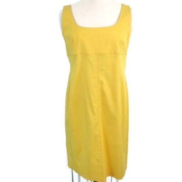 Vintage Contraire Louis Feraud  Designer Yellow Dress 8 Medium - Picture 1 of 3
